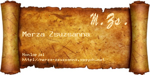 Merza Zsuzsanna névjegykártya